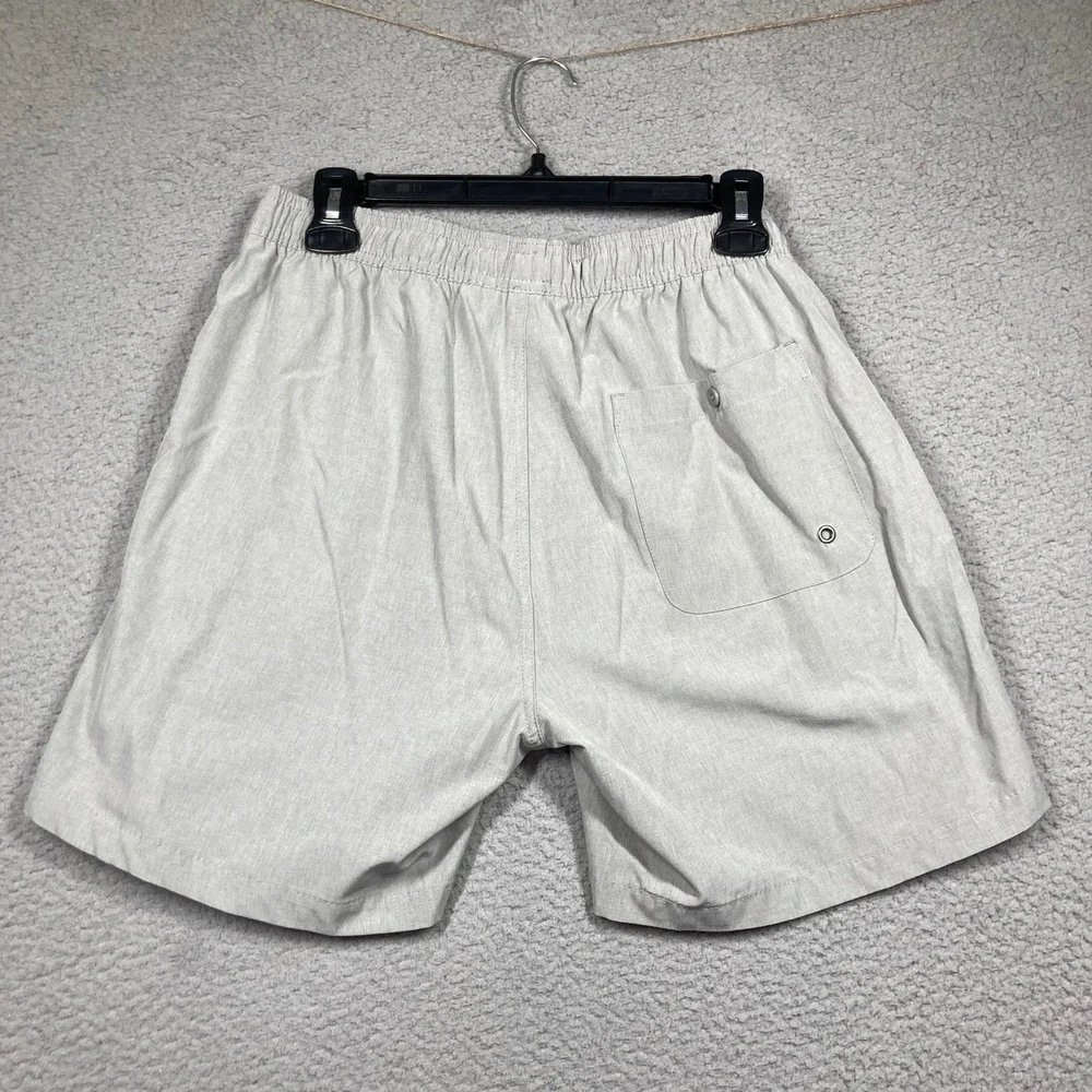 Trunks Surf & Swim Co Hybrid Shorts Mens Med Grey Elastic‎ Drawstring Mesh Line